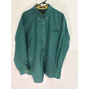 Paul Fredrick Classic Fit Two Ply Cotton Multi Color Green Square 18x36 Non Iron